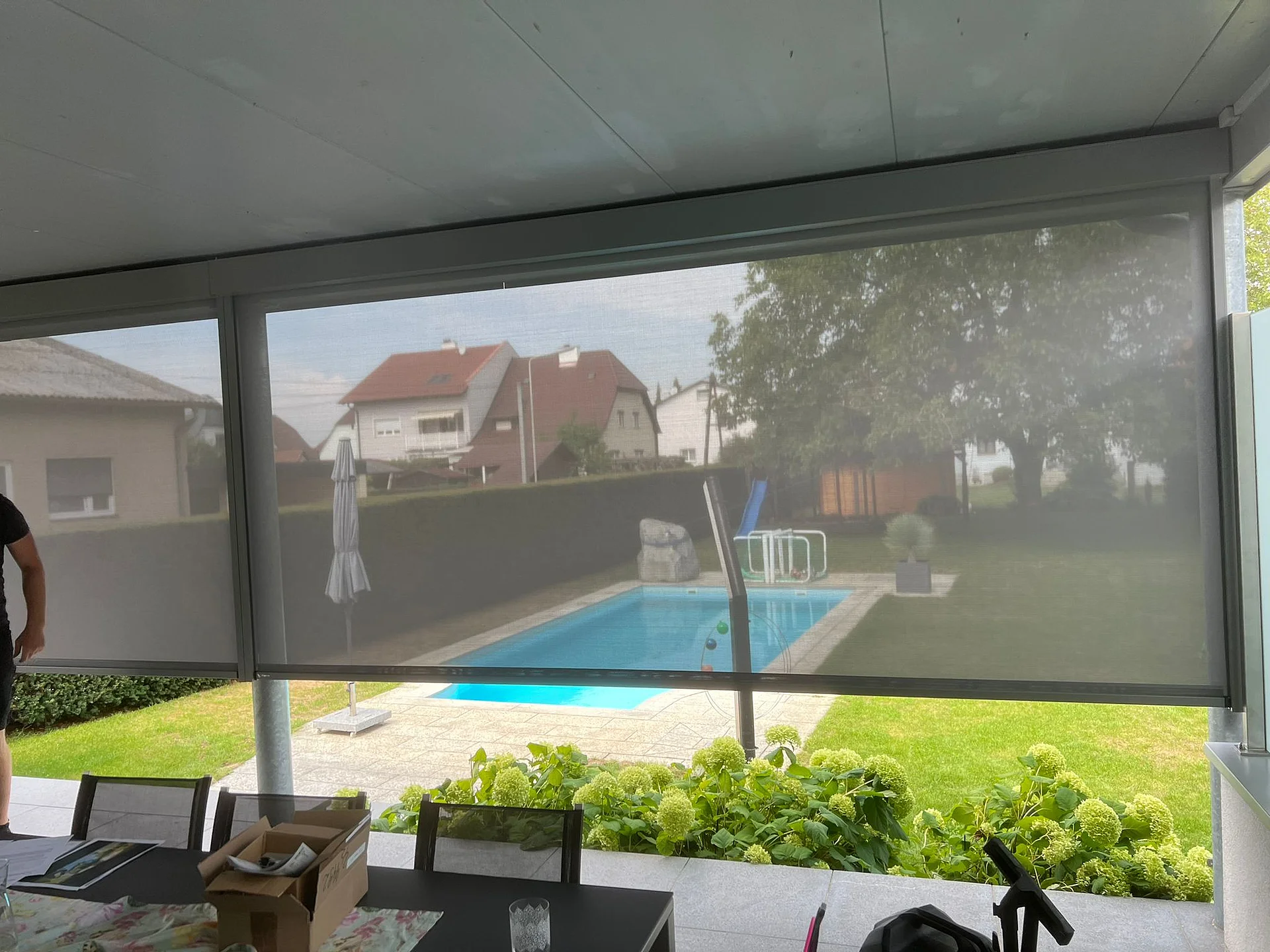 ZIP-Screen an der Terrasse – Ansicht 2